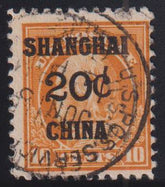 US Shanghai Overprints #K10 Used Just F